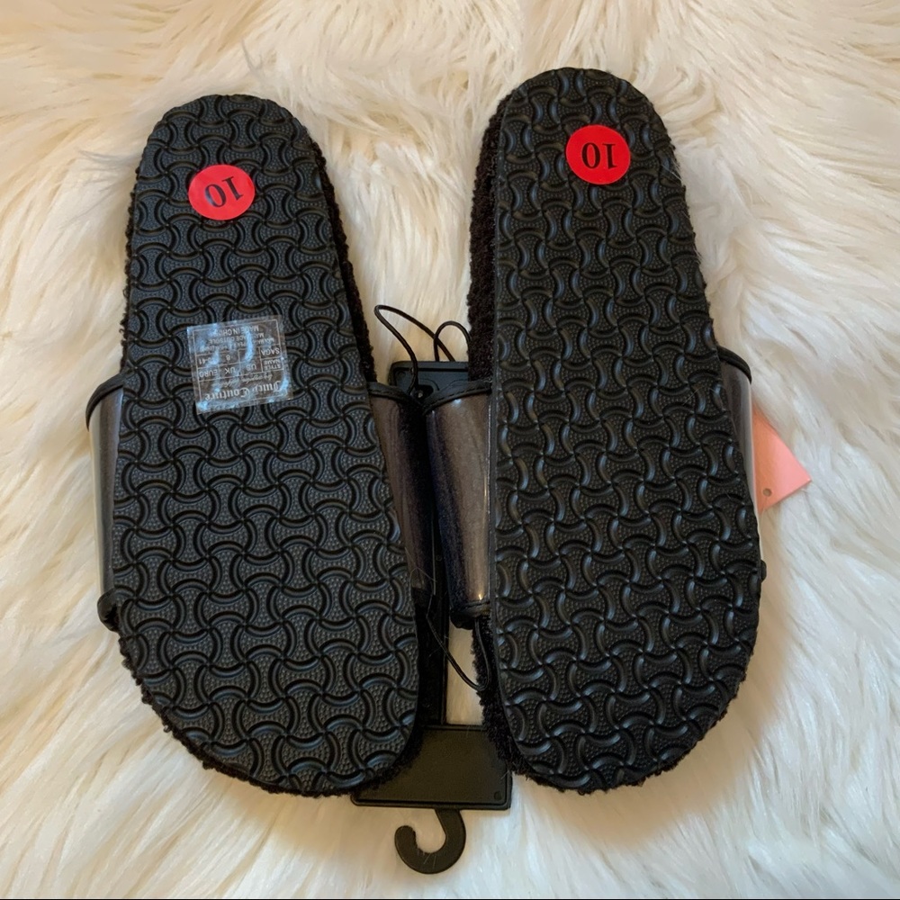 Juicy Couture Saga Fuzzy Slides Shoes - NWT - Size 10 - Picture 9 of 11